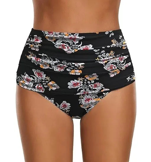 Woman Swimsuits Swim Shorts High Waist Black Swimming Shorts Butt Lifting Navy Blue Bathing Shorts Tankini Beach Shorts Solid