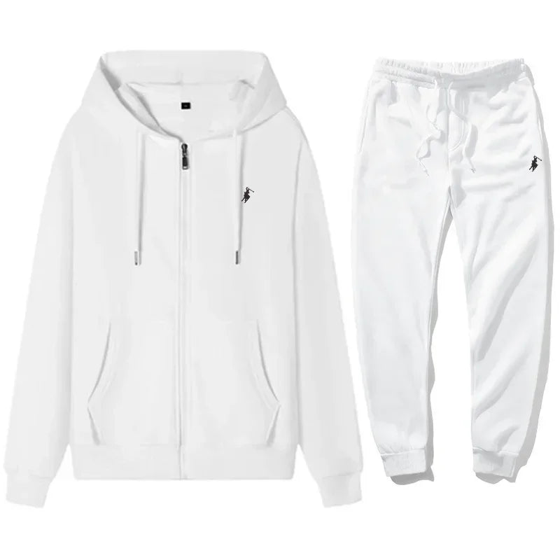 2026 Men's Classic Hoodie Sport Pants Set Autumn Winter Warm Casual Fitness Tracksuit Warmth Jogging Sportswear Outfit Clothing