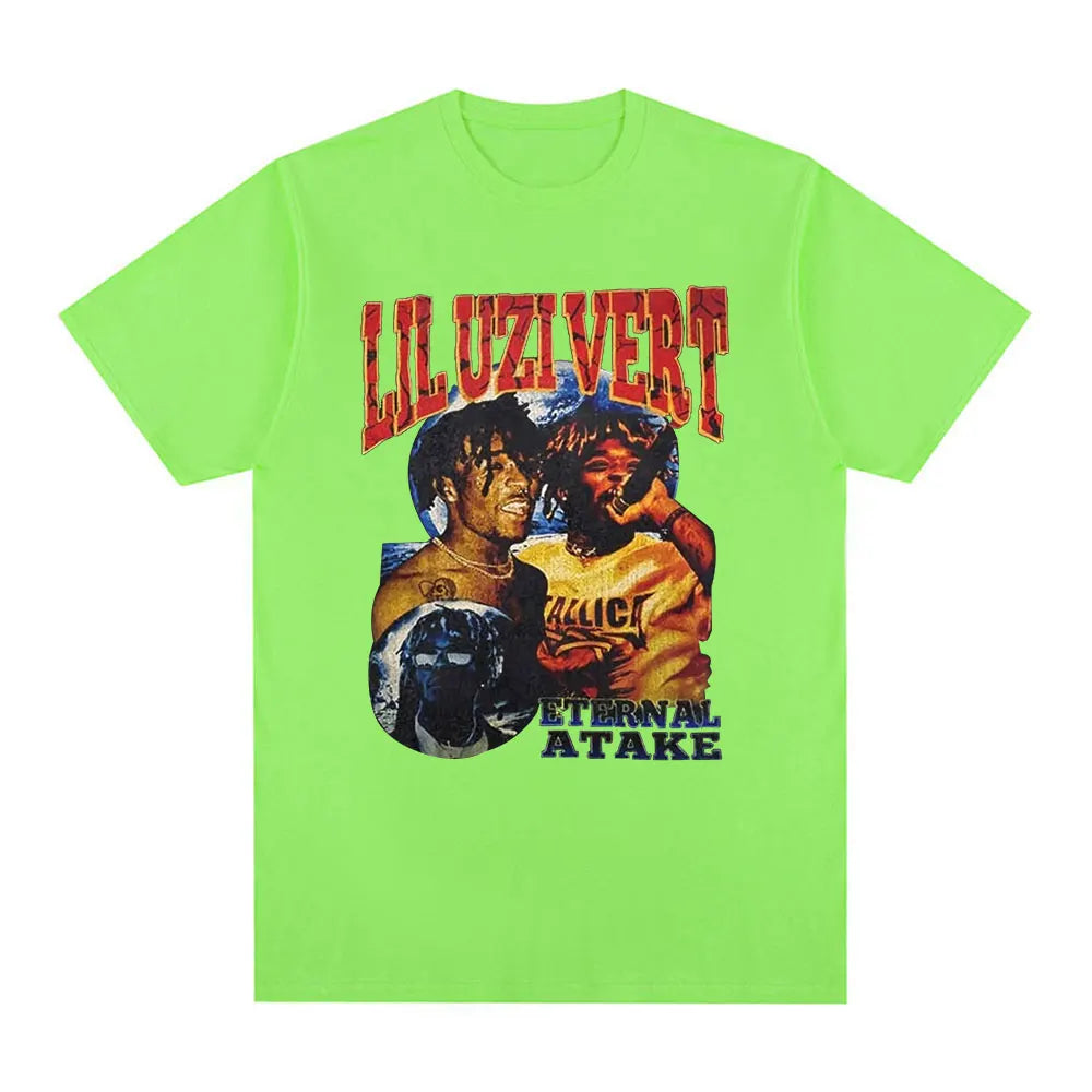 Rapper Lil Uzi Vert T-shirt Music Album Eternal Atake Graphic T Shirt Men's Hip Hop Vintage Short Sleeve Oversized T-shirts Tops