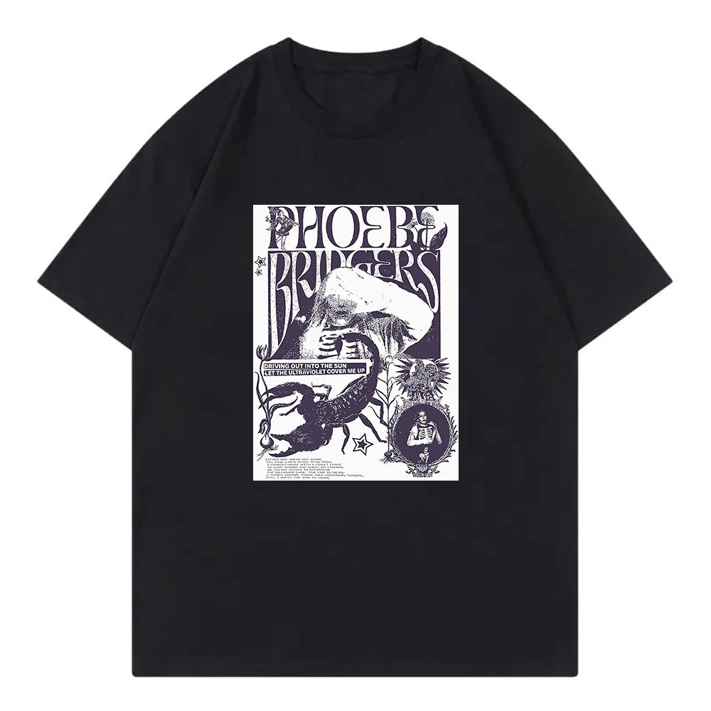 Phoebe Bridgers on Tour T Shirt Fashion Women Clothing Harajuku T-Shirt Unisex High Quality Casual Cotton Tees Shirts Graphic