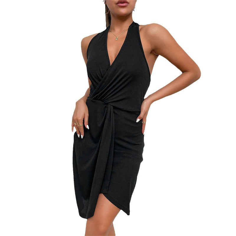 Halter Neck Backless Dress