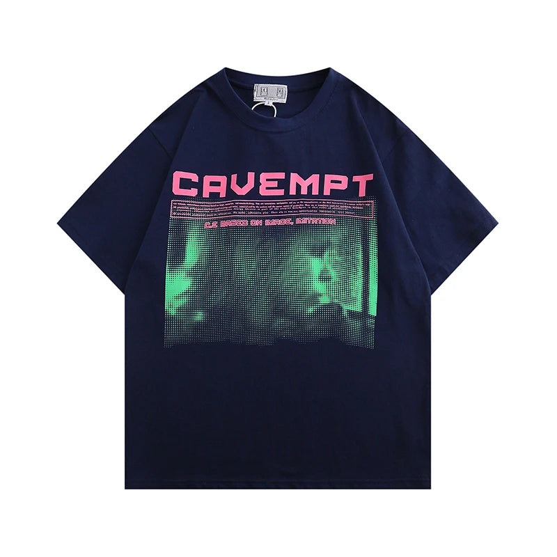 Cav Empt Japanese-style Trend Short-sleeved T Shirt Vintage Creative Print C.E Men's Women Round-neck T-shirts