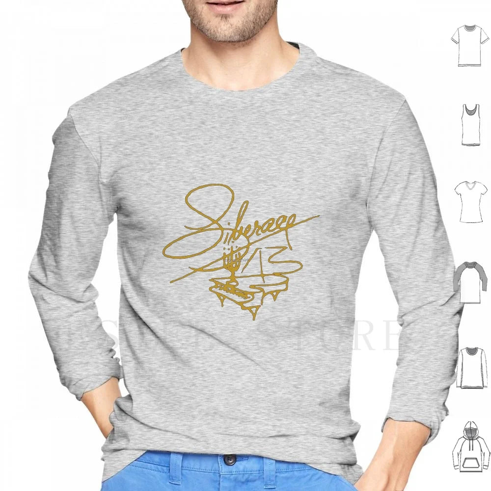 Liberace " Signature " Hoodies Long Sleeve Liberace Signature Piano Music Icon Flaming