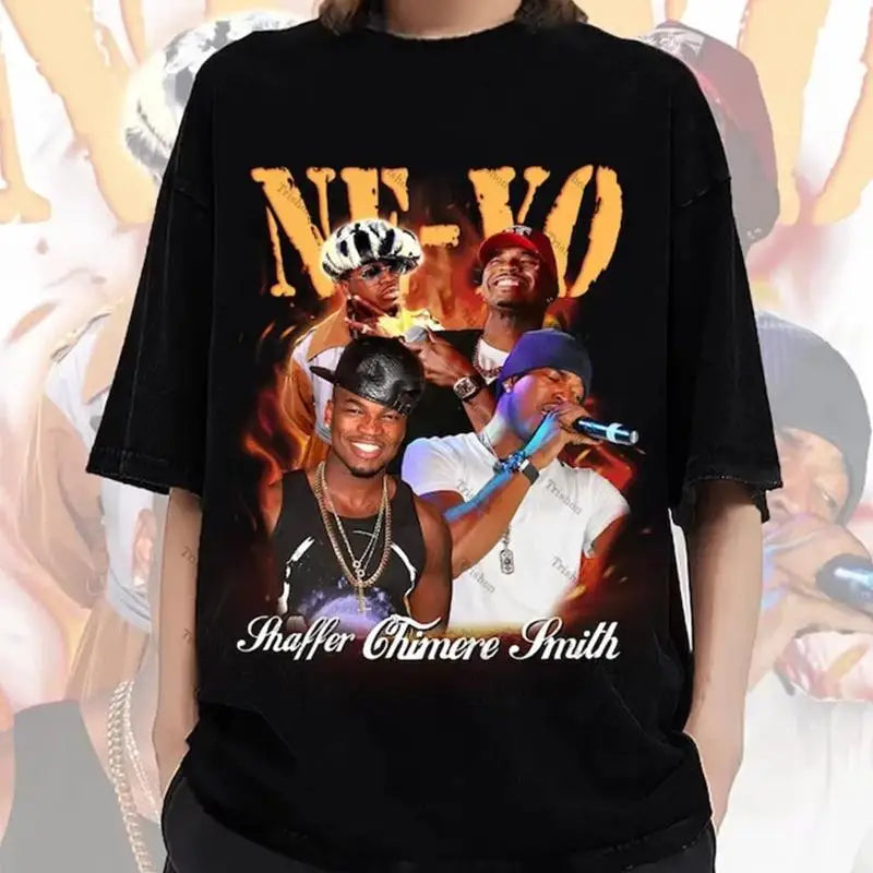 Retro Neyo Rapper T Shirt Full Sizes S 5Xl Multicolor
