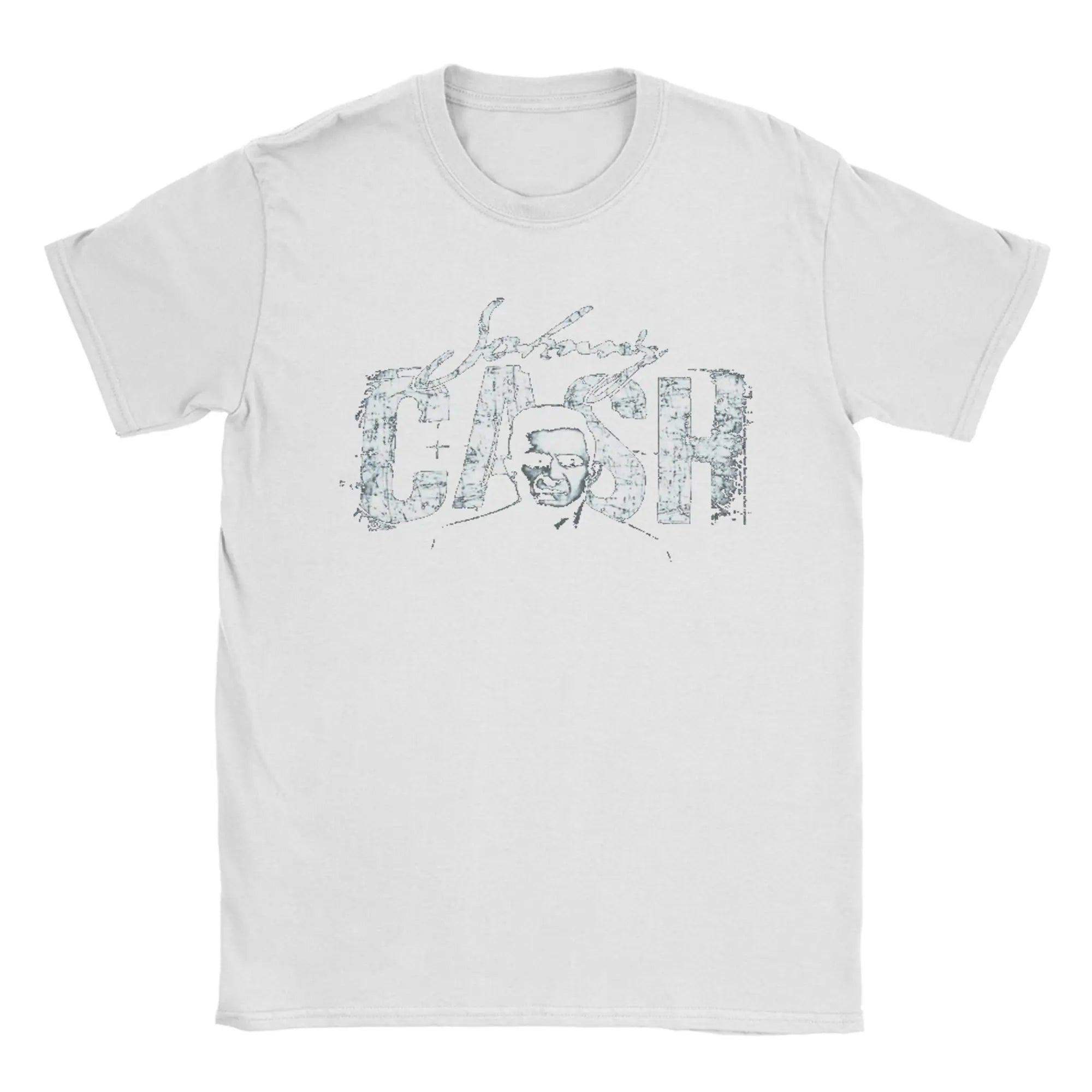 Men's T-Shirt Johnny Cash Humor 100% Cotton Tees Short Sleeve  T Shirt Round Collar Clothes Birthday Present