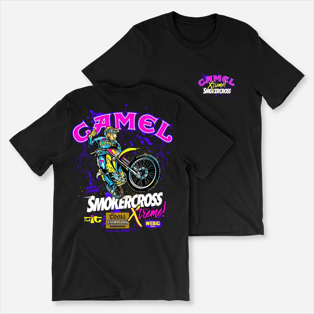 2026 Summer New Men's Women's Luxury Fashion Retro Car Camel Cigarette T-shirt Retro Cotton Top T-shirt Casual Street Wear Y2K