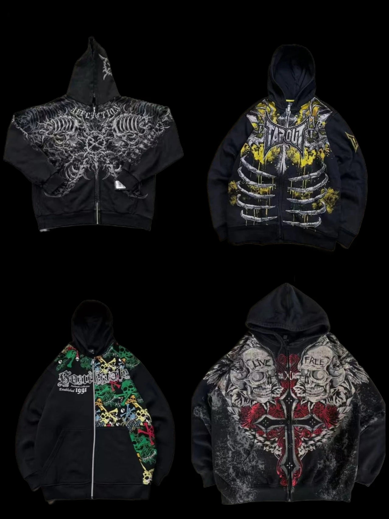 Explosions Hooded sweater Men American Retro Hip-Hop Street Graffiti Unisex Zipper Hoodie Fashion Printed Pattern Sweatshirt