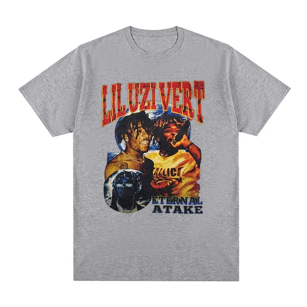 Rapper Lil Uzi Vert T-shirt Music Album Eternal Atake Graphic T Shirt Men's Hip Hop Vintage Short Sleeve Oversized T-shirts Tops