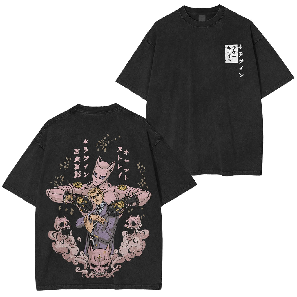 Jojo Bizarre Adventure Johnny Star T Shirts Men O Neck Cotton T Shirts Short Sleeve Tops Anime Sweatshirt Summer Men Clothing