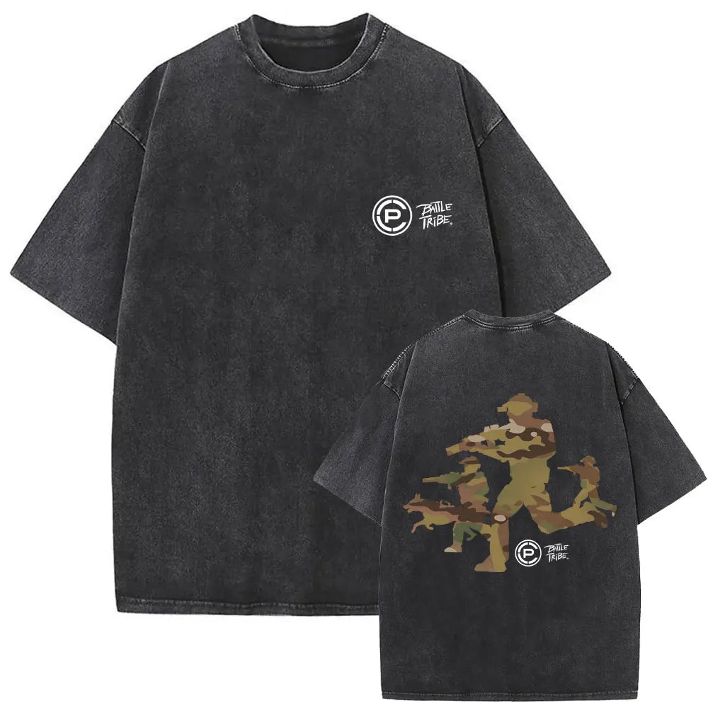 Forward Observations Group Vintage Washed T-shirt Skeleton Graphic T Shirts Men Women Fashion Oversized T-shirts Male Streetwear