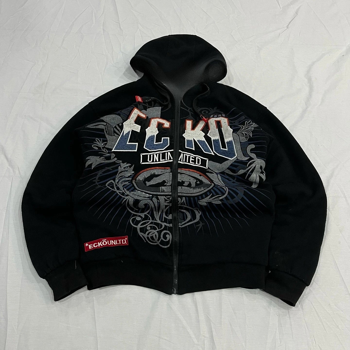 Explosions Hooded sweater Men American Retro Hip-Hop Street Graffiti Unisex Zipper Hoodie Fashion Printed Pattern Sweatshirt