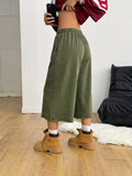 Coolane Women Summer Streetwear Vintage Washed Distressed, Comfortable Denim Effect Green Shorts