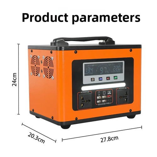 220V 600W Portable Power Station Outdoor Camping Emergency Power Supply AC 600Wh Backup Battery for Travel Fishing Live Stream