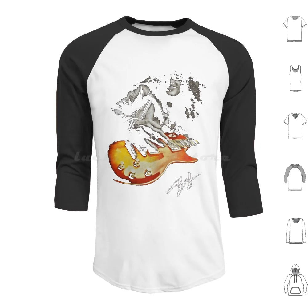 Guitar Shredding Slash Signature Guns N Roses Essential T-Shirt Hoodies Long Sleeve Guitar Shredding Slash Signature