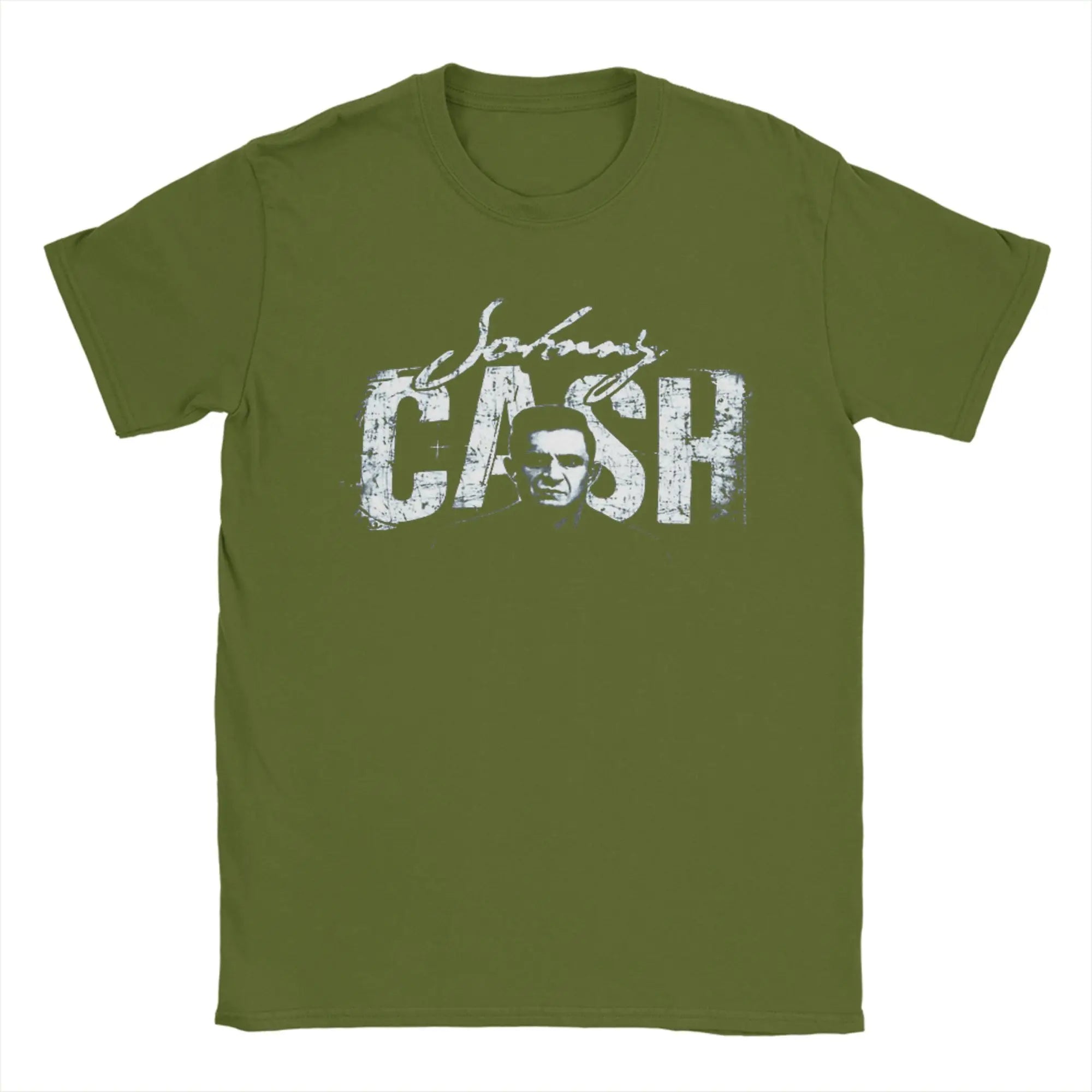 Men's T-Shirt Johnny Cash Humor 100% Cotton Tees Short Sleeve  T Shirt Round Collar Clothes Birthday Present