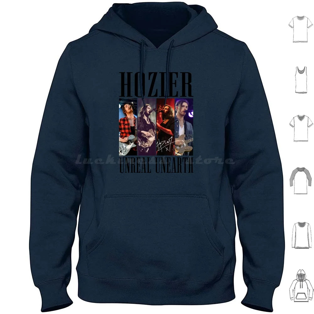 Hozier Unreal Unearth Signature Hoodies Long Sleeve Hozier Music Unreal Unearth Baby Cherry Wine Take Me To Church