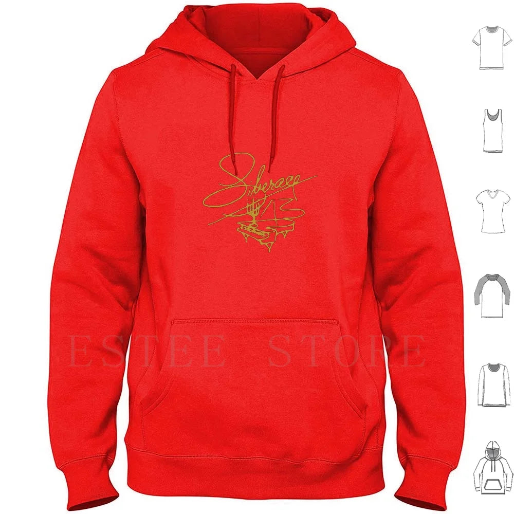 Liberace " Signature " Hoodies Long Sleeve Liberace Signature Piano Music Icon Flaming
