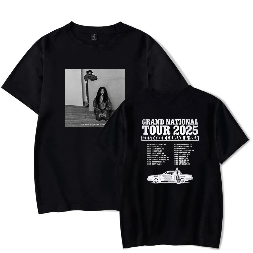 2025 SZA MARIAS Lamar TShirt Grand National Tour Men and Women Clothing Oversize Vintage Unisex High Quality Cotton Clothes