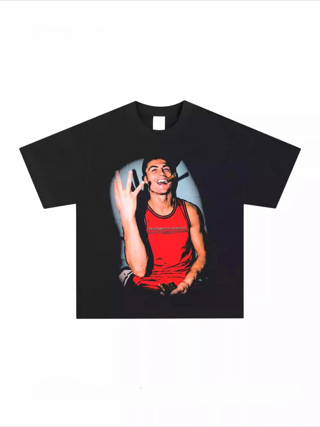 Soccer Star Cristiano Ronaldo Printed T-shirt European and American Street Hip-hop Men and Women Summer Short-sleeved Top