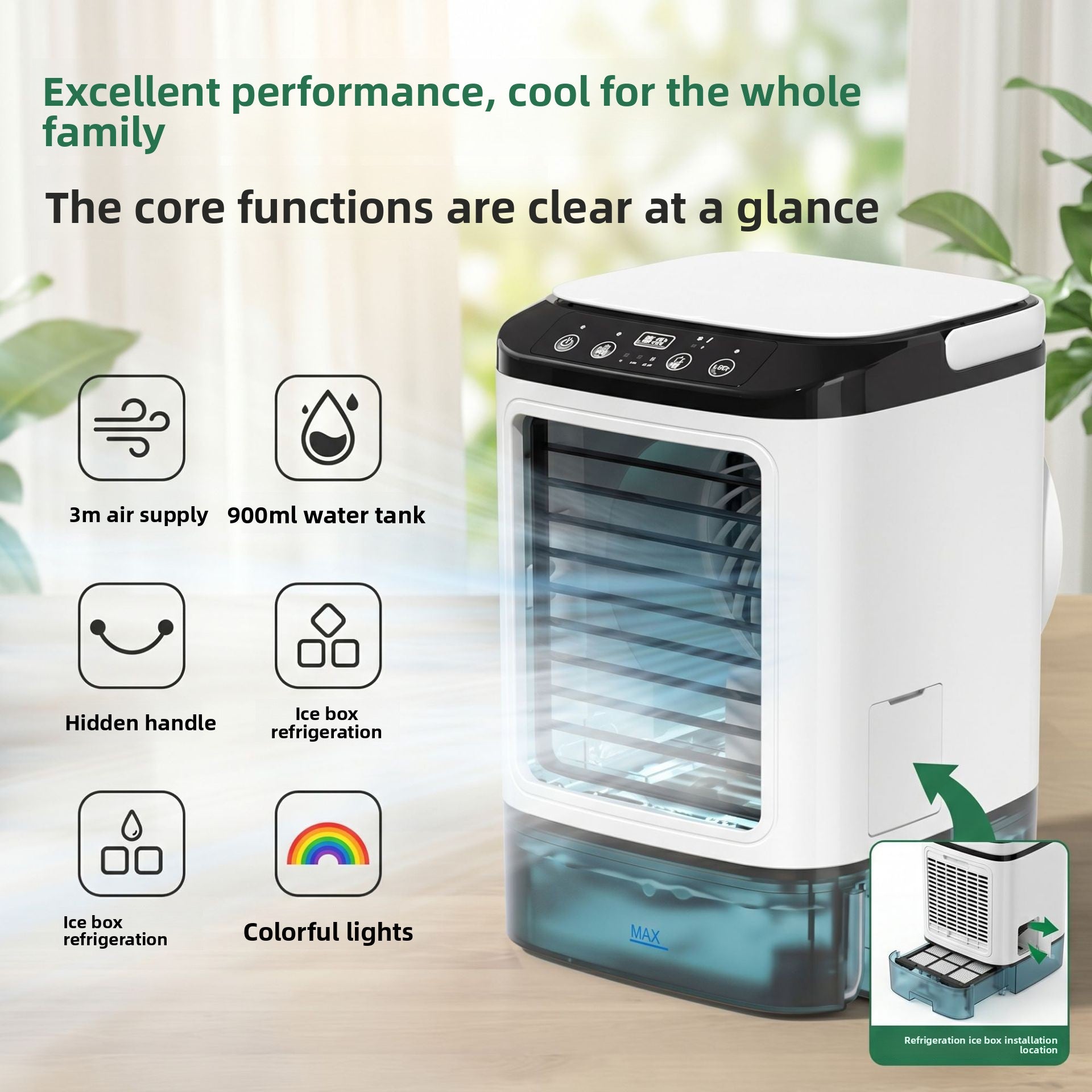 Portable USB Air Cooling Fan with Humidifying Function