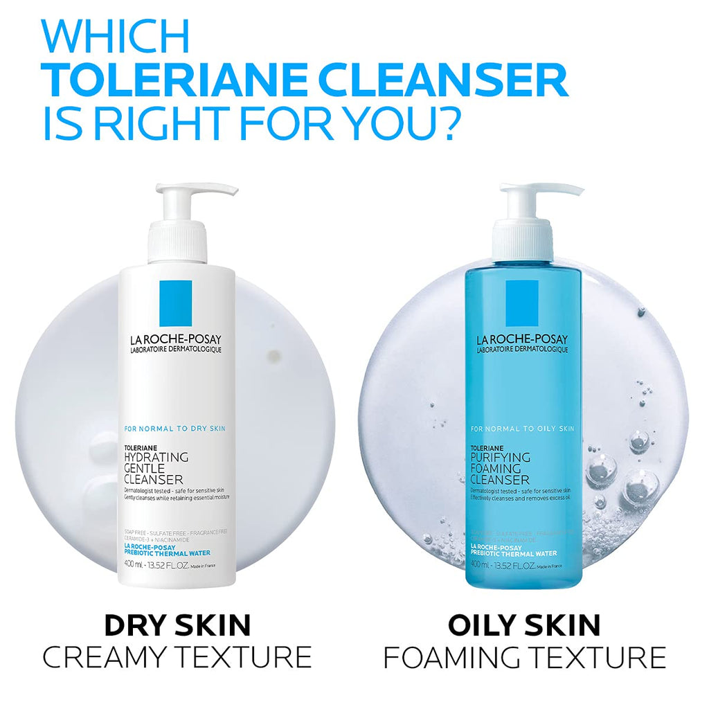 La Roche-Posay Toleriane Purifying Foaming Facial Cleanser, Oil Free Face Wash for Women & Men with Niacinamide + Ceramides, Pore Cleanser Safe for Sensitive Skin, Won’T Dry Out Skin, Soap Free