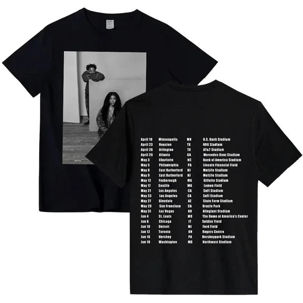 2025 SZA MARIAS Lamar TShirt Grand National Tour Men and Women Clothing Oversize Vintage Unisex High Quality Cotton Clothes