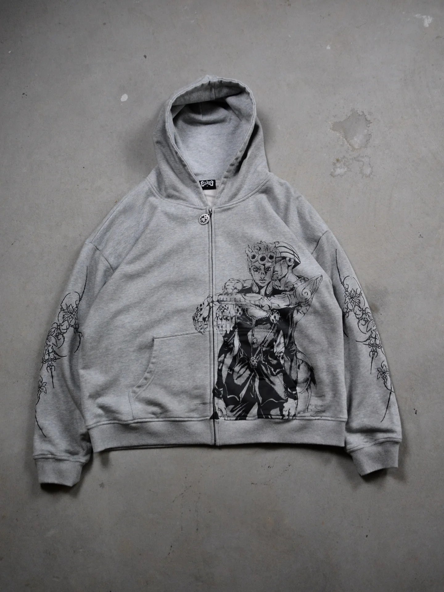 Harajuku Jojo Bizarre Adventure Zip Up Hoodies Embroidery Johnny Joestar Zip Up Hoodie Hip Hop CoupleS Y2k Street Sweatshirt