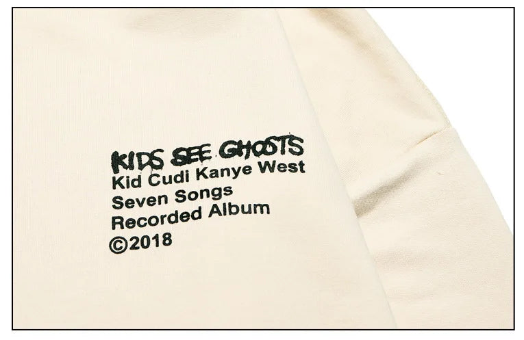 2022 Kids See Ghost Kanye West  Men Women lucky me l see ghost Pullover Feel  loose Sweatshirts WY612
