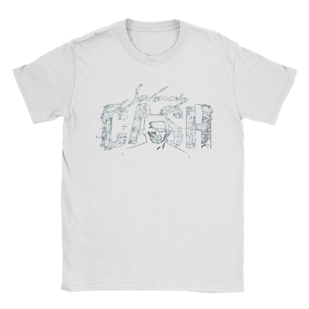 Men's T-Shirt Johnny Cash Humor 100% Cotton Tees Short Sleeve  T Shirt Round Collar Clothes Birthday Present