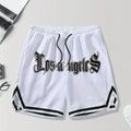LOS ANGLES Print Men's Loose Large Drawstring Casual Minimalist Shorts Man Pants Casual Shorts Summer New In Men Clothing Thi