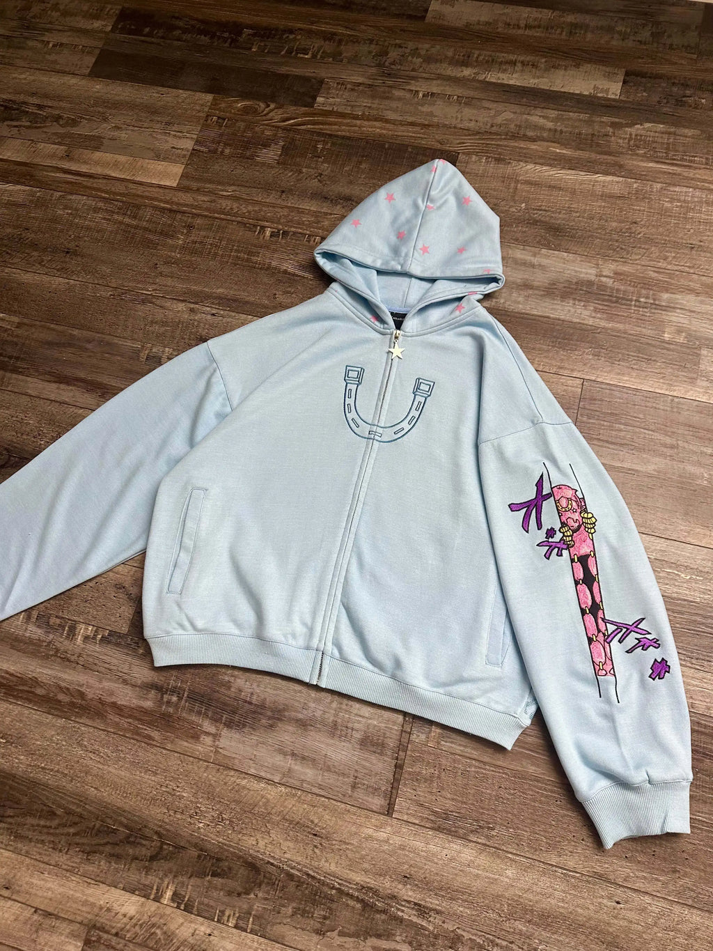 Harajuku Jojo Bizarre Adventure Zip Up Hoodies Embroidery Johnny Joestar Zip Up Hoodie Hip Hop CoupleS Y2k Street Sweatshirt