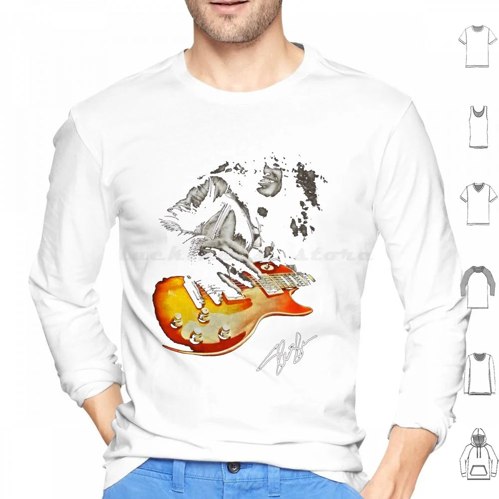 Guitar Shredding Slash Signature Guns N Roses Essential T-Shirt Hoodies Long Sleeve Guitar Shredding Slash Signature