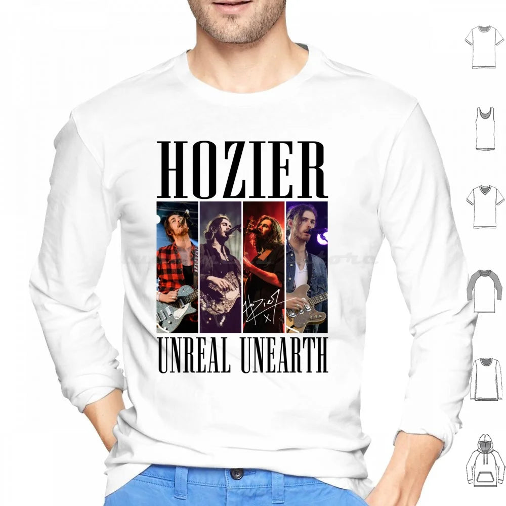 Hozier Unreal Unearth Signature Hoodies Long Sleeve Hozier Music Unreal Unearth Baby Cherry Wine Take Me To Church