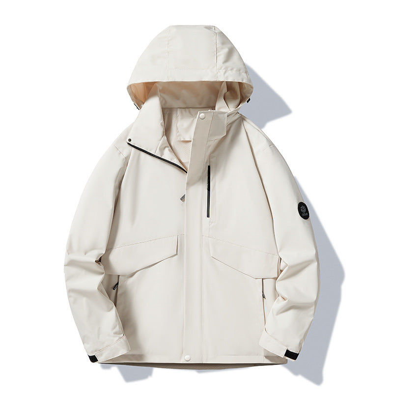 Spring and Autumn Thin Breathable Waterproof Windproof Detachable Mountain Hiking Camping Mountaineering Jacket