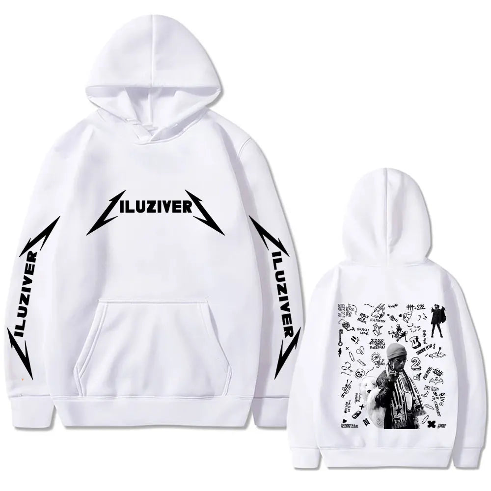 Rapper Lil Uzi Vert Luv Is Rage 2 2025 Hoodie Men Women Hip Hop Fashion Pop Music Sweatshirt Male Casual Oversized Streetwear