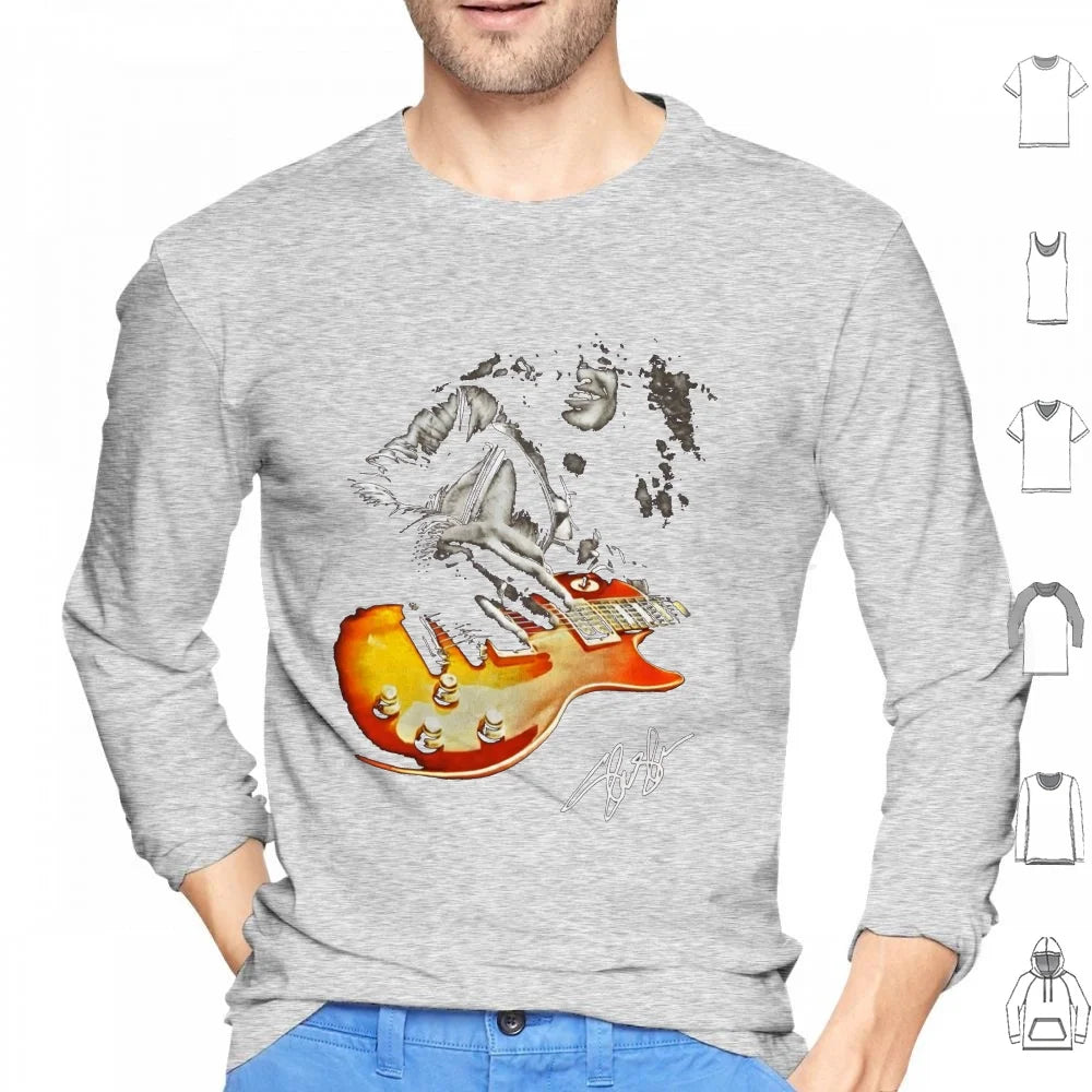 Guitar Shredding Slash Signature Guns N Roses Essential T-Shirt Hoodies Long Sleeve Guitar Shredding Slash Signature