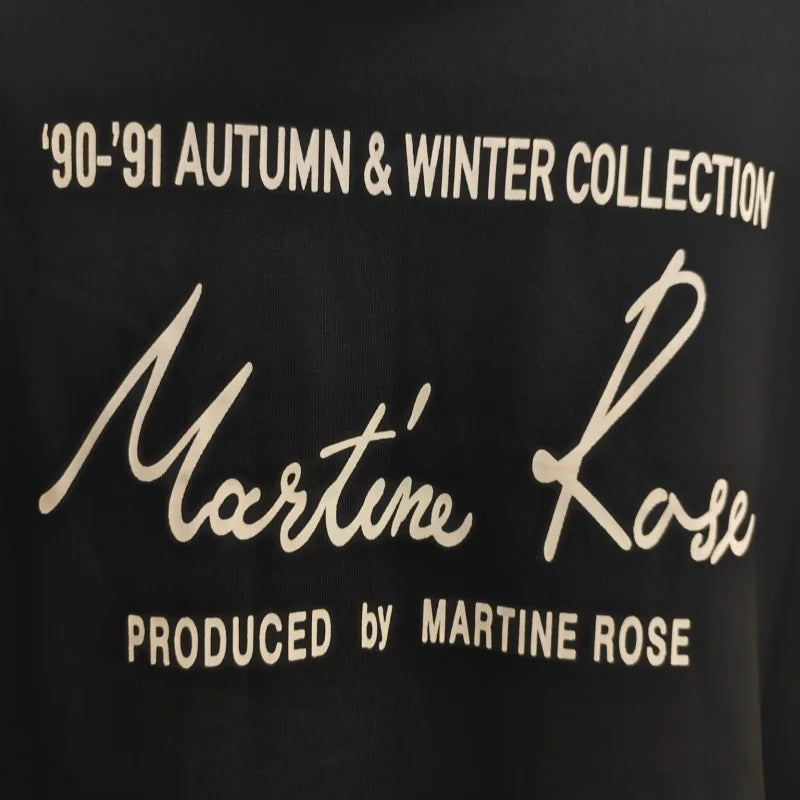 Oversized Signature Letter Rose Hoodies Vintage Black Drawstring Hoody Winter Casual Loose Men Women Sweatshirts Street Outfit