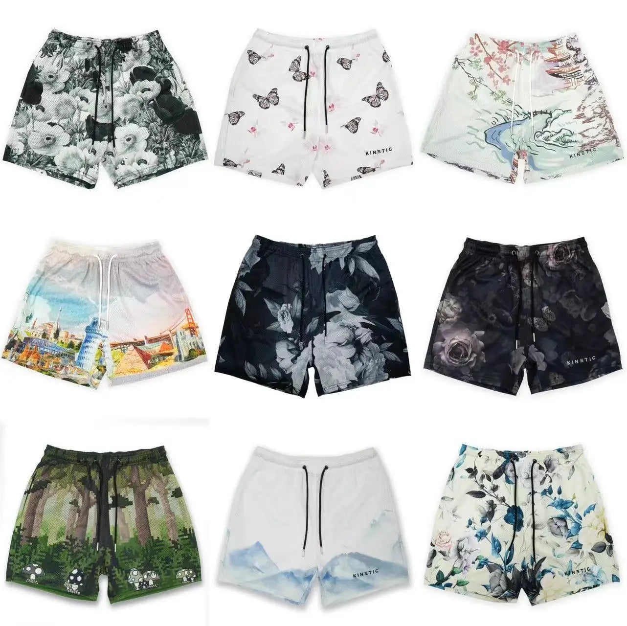 KINETIC Basic Shorts NEW men's casual shorts fitness sports pants summer gymworkout Men Women Classic GYM Mesh Shorts