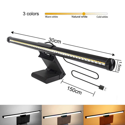 Atmosphere Monitor Light Bar - Stepless Dimming LED Hanging Lamp, Immersive Lighting for Gaming Work Study Reading 30CM RGB