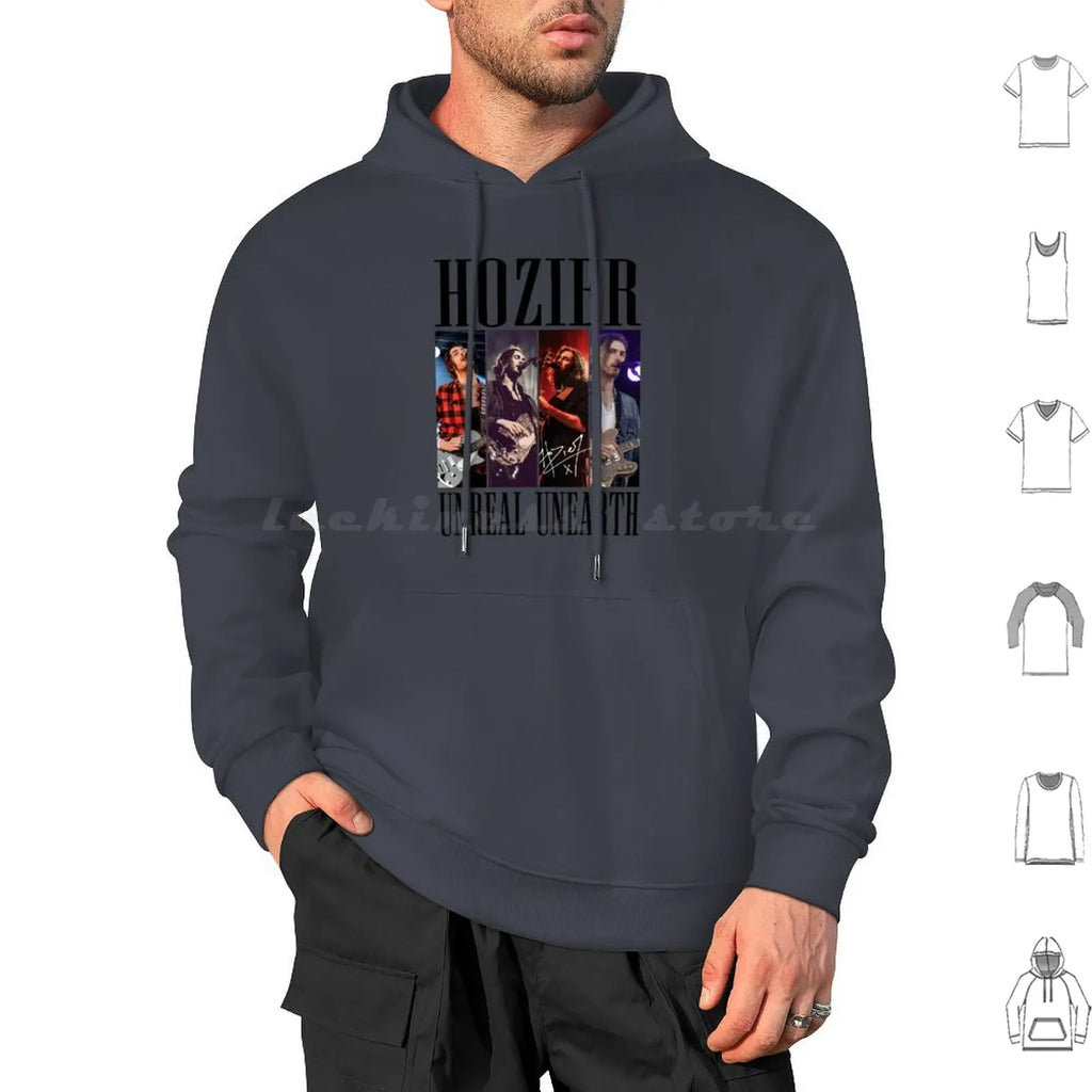 Hozier Unreal Unearth Signature Hoodies Long Sleeve Hozier Music Unreal Unearth Baby Cherry Wine Take Me To Church