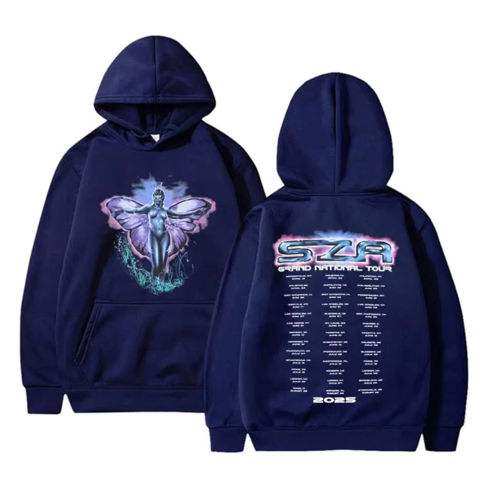 Rapper Kendrick Lamar & SZA Grand National Tour 2026 Hoodie Men's Women Clothing Hip Hop Fashion Pop Music Sweatshirt Streetwear