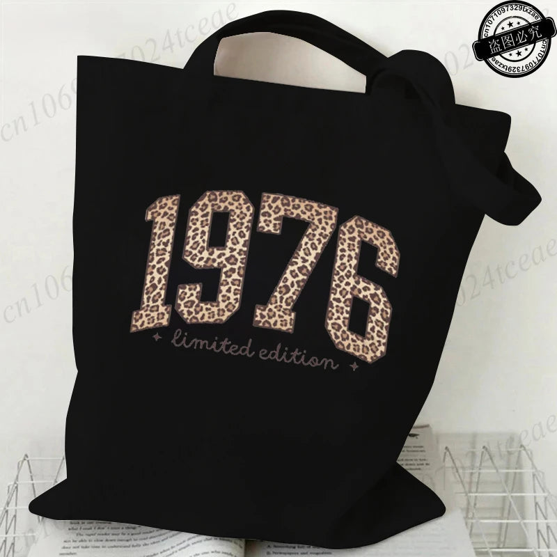 Fashion Women T Shirt  1976 Retro Birthday Print T Shirt Leopard 50th Birthday Gifts Tops Ladies Shirt Harajuku Graphic T-shirt