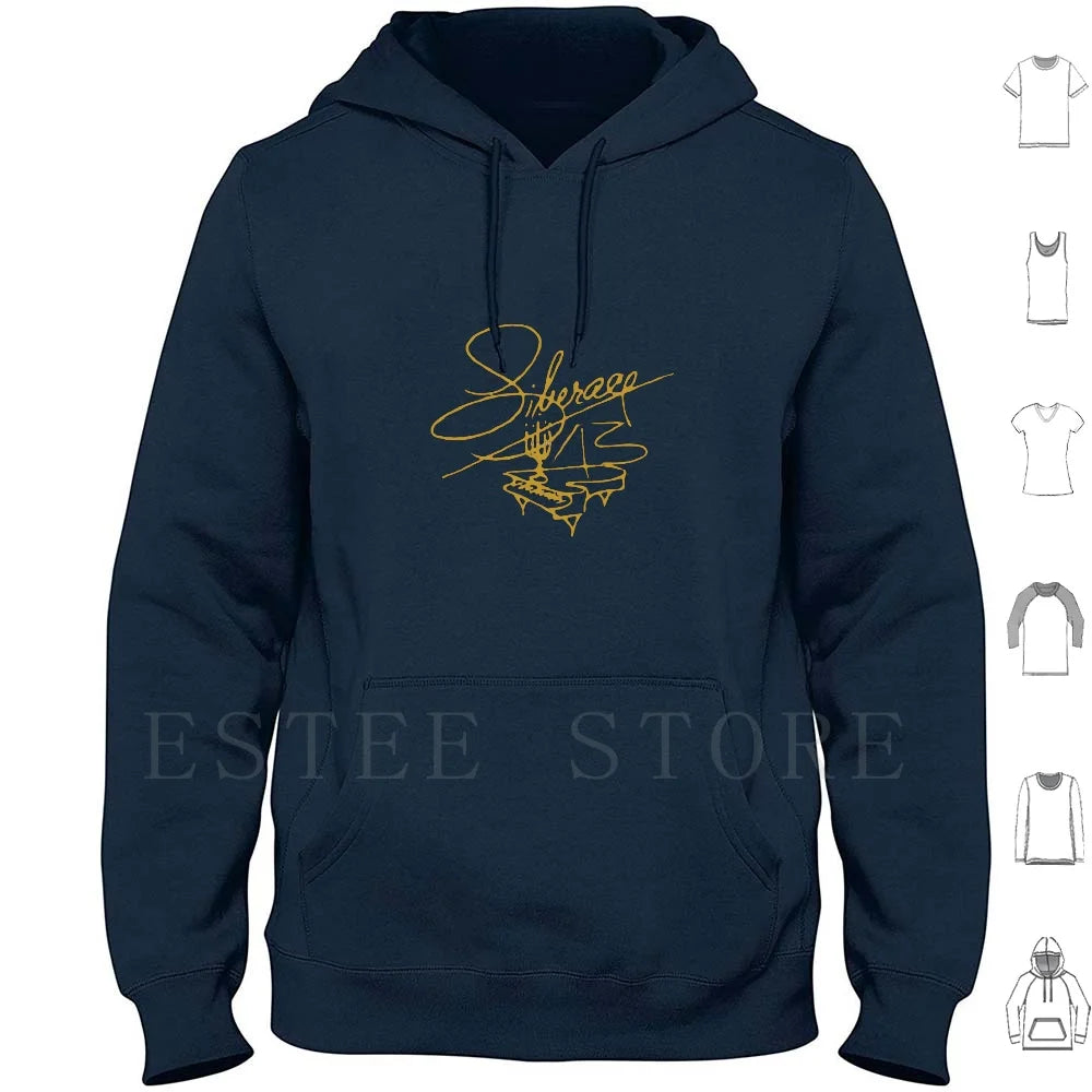 Liberace " Signature " Hoodies Long Sleeve Liberace Signature Piano Music Icon Flaming