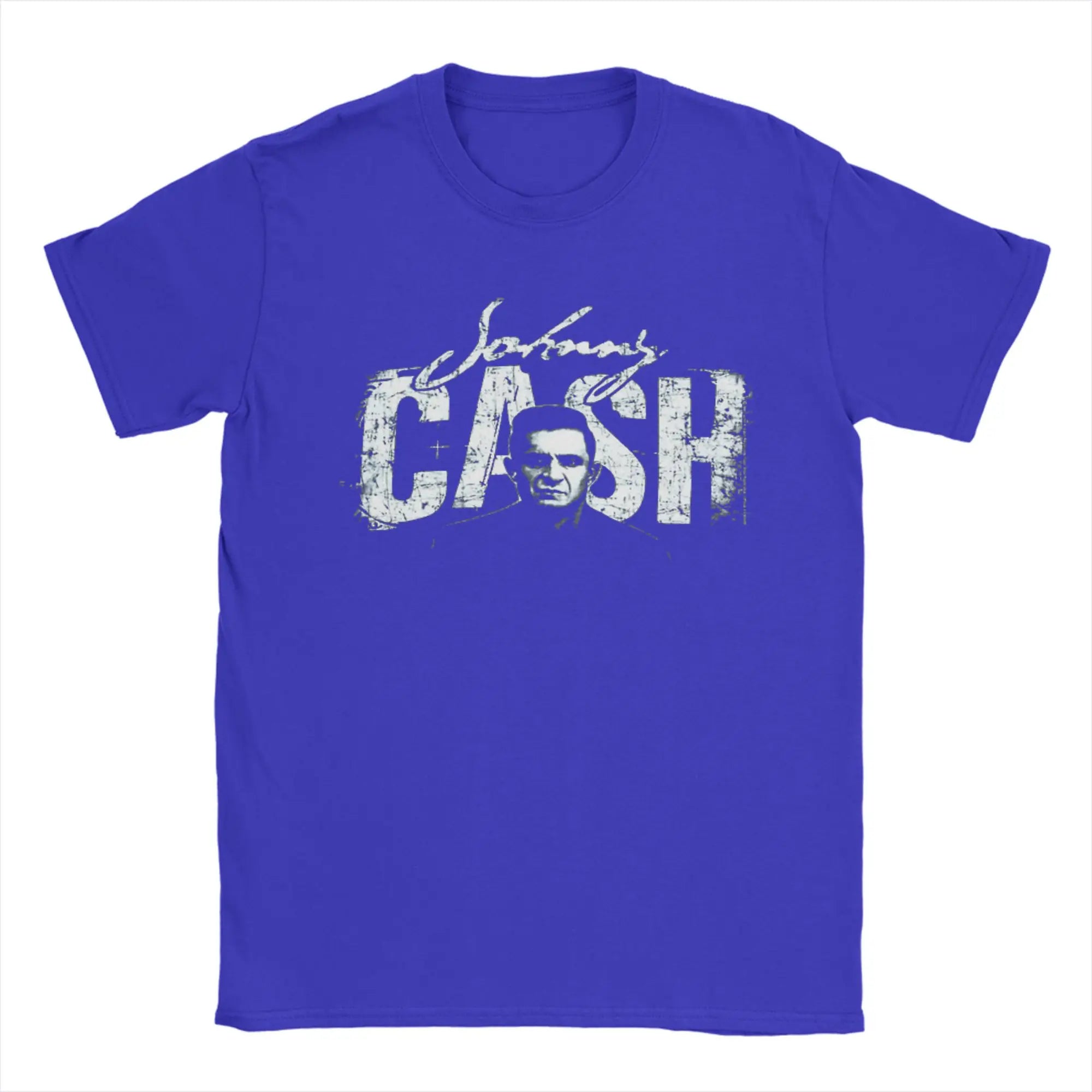 Men's T-Shirt Johnny Cash Humor 100% Cotton Tees Short Sleeve  T Shirt Round Collar Clothes Birthday Present