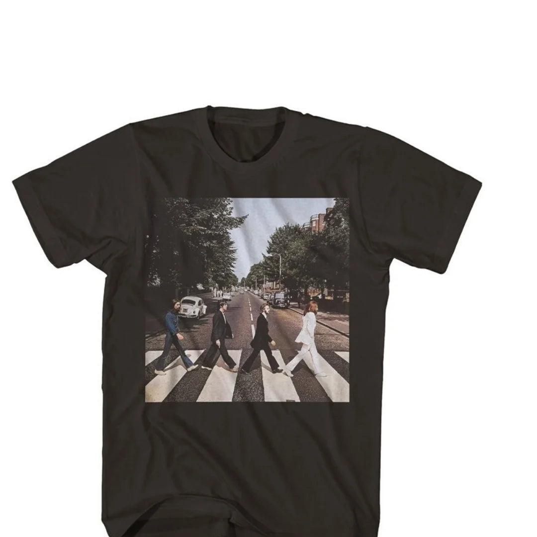 1970 The Beatles Abbey Road - Lennon's Retro T-shirt Spring Sports Pure Cotton Men's T-Shirt Children's Clothing Tee Y2k Woman
