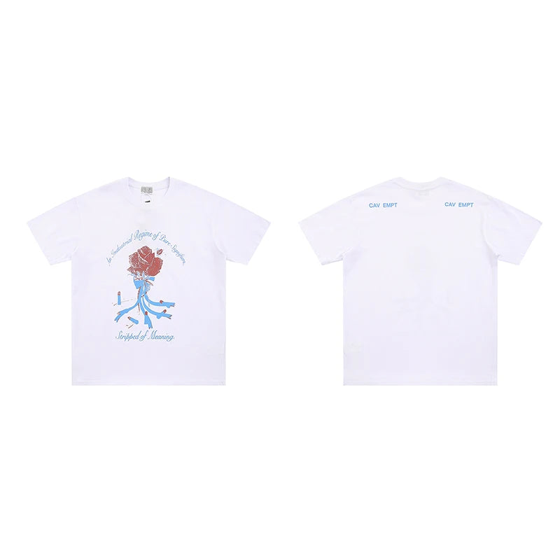 Cav Empt Japanese-style Trend Short-sleeved T Shirt Vintage Creative Print C.E Men's Women Round-neck T-shirts