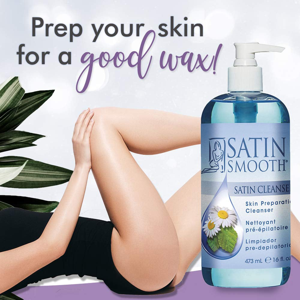 Pre Wax Cleanser - Antiseptic Formula for Pre Wax Hair Removal Skin Prep, Deep Cleansing & Irritation-Free Waxing, Afterwax Care, 16 Oz