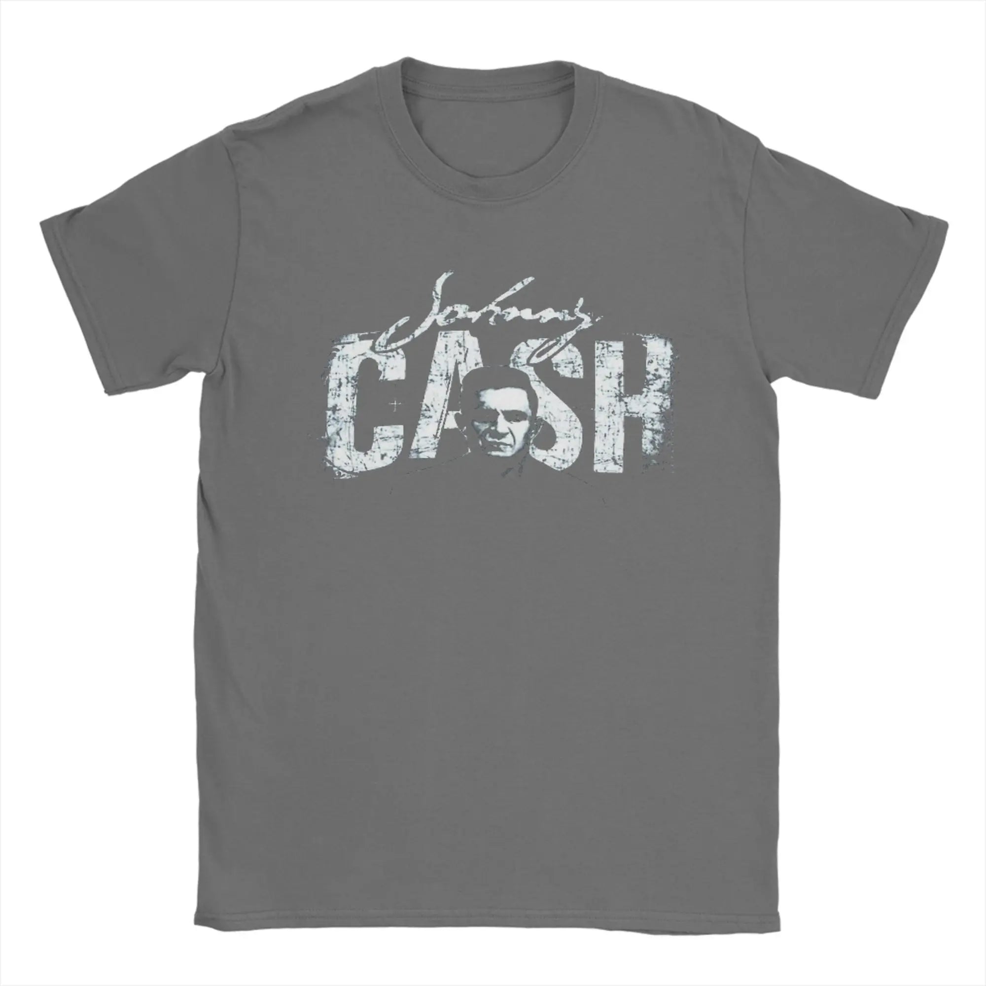 Men's T-Shirt Johnny Cash Humor 100% Cotton Tees Short Sleeve  T Shirt Round Collar Clothes Birthday Present