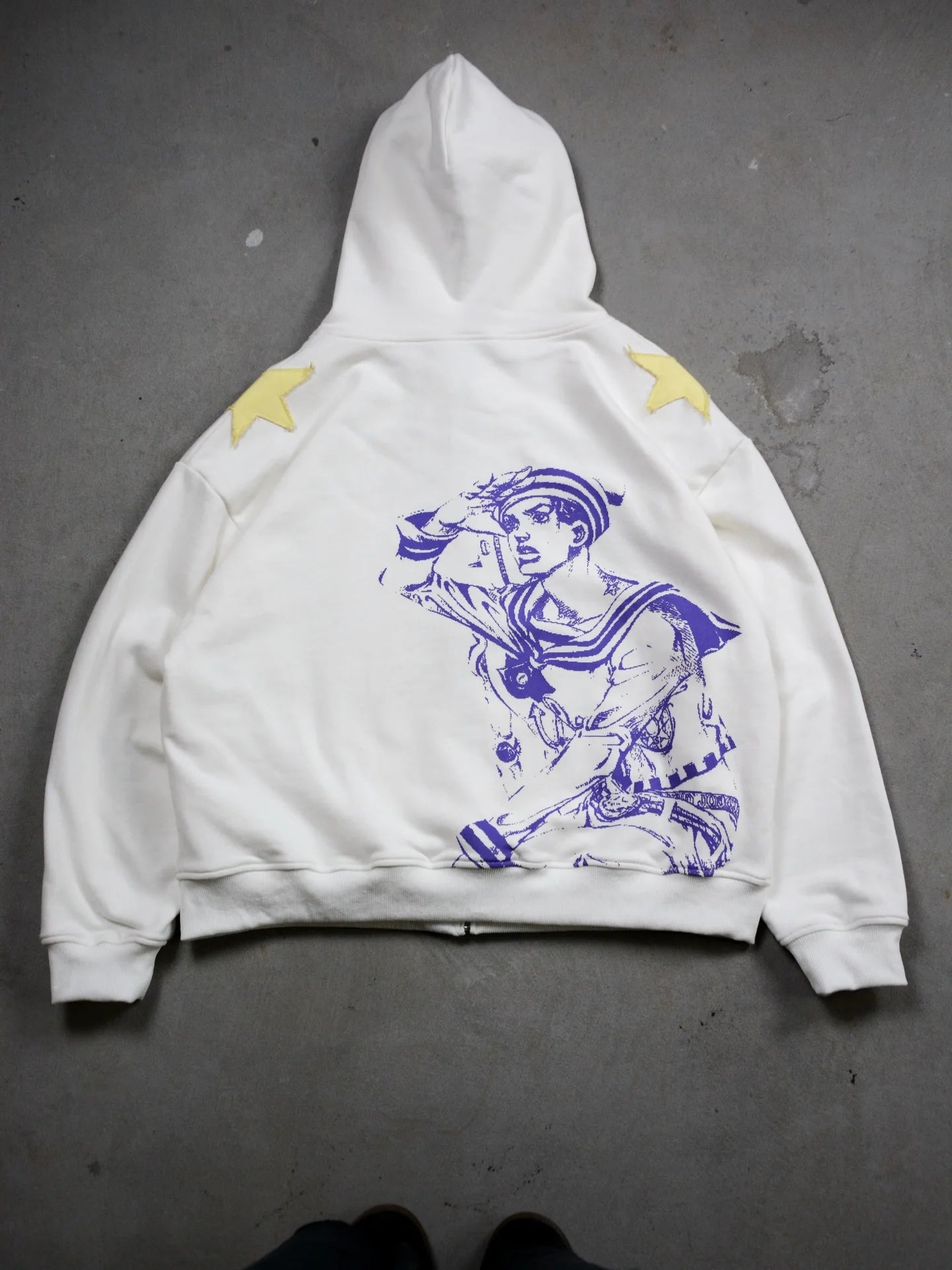 Harajuku Jojo Bizarre Adventure Zip Up Hoodies Embroidery Johnny Joestar Zip Up Hoodie Hip Hop CoupleS Y2k Street Sweatshirt