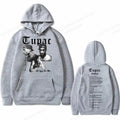 Tupac 2pac Graphic Hoodie Men Clothing Fashion Oversized Hip Hop Comfortable Autumn Winter Sweatshirt Male Casual Fleece Hoodies